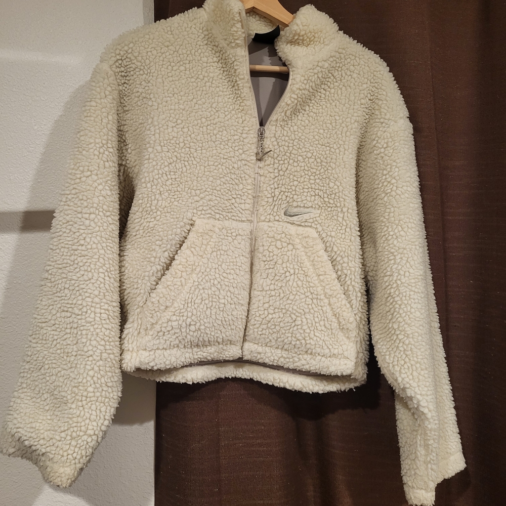 Women's Cream Sherpa Jacket